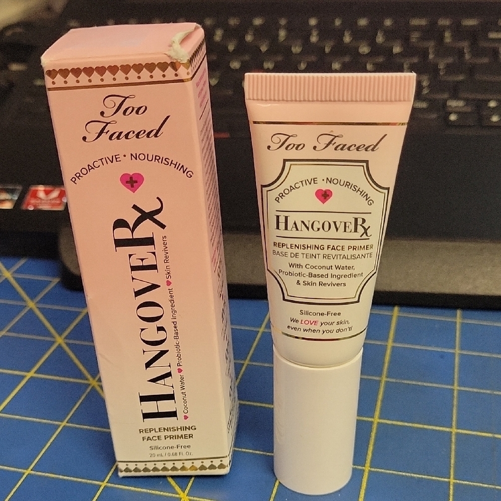 Too Faced Pink Hangover Rx Replenishing Face Primer 20ml New